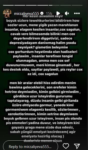 Bədəni çürüyən azərbaycanlı modeldən YENİ AÇIQLAMA - FOTO