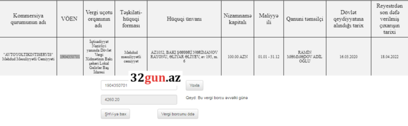 İcra başçısı Aqil Nəzərli vergi borcu olan şirkəti tenderdə qalib seçib