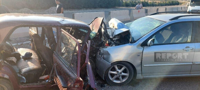 Siyəzəndə yol qəzası olub, ata və oğlu ölüb, yaralananlar var - FOTO - YENİLƏNİB