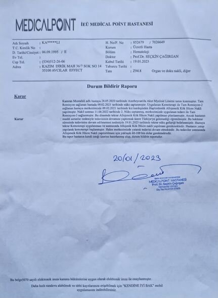 27 yaşlı gənc kəskin leykozdan əziyyət çəkir: Yaşamağa ümidi qalmayıb - FOTO