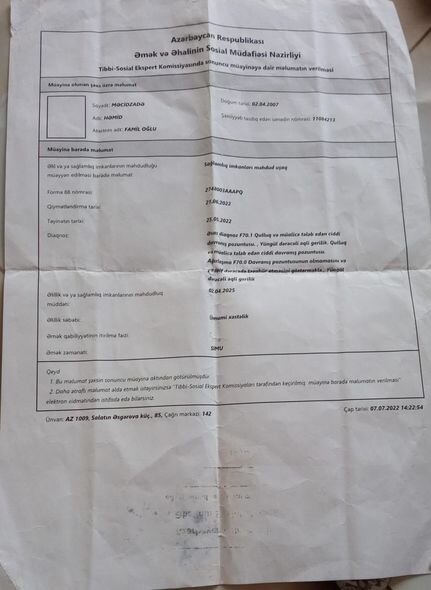 16 yaşlı Həmidin müalicəsi üçün 600 manata ehtiyacı var - FOTO