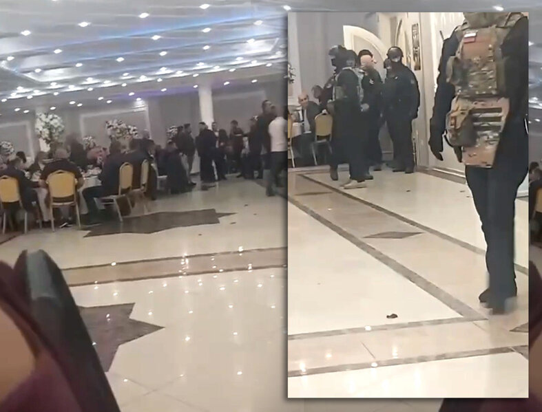 Rusiyada azərbaycanlıların toyuna basqın edildi - 5 NƏFƏR SAXLANILDI - VİDEO