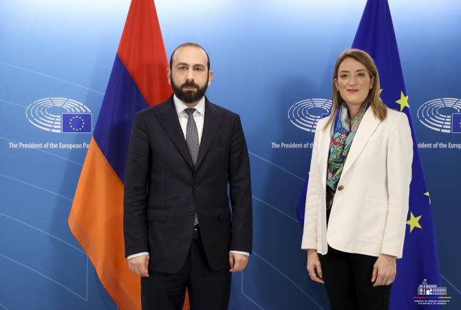 Ararat Mirzoyan Avropa Parlamentinin sədri ilə görüşüb