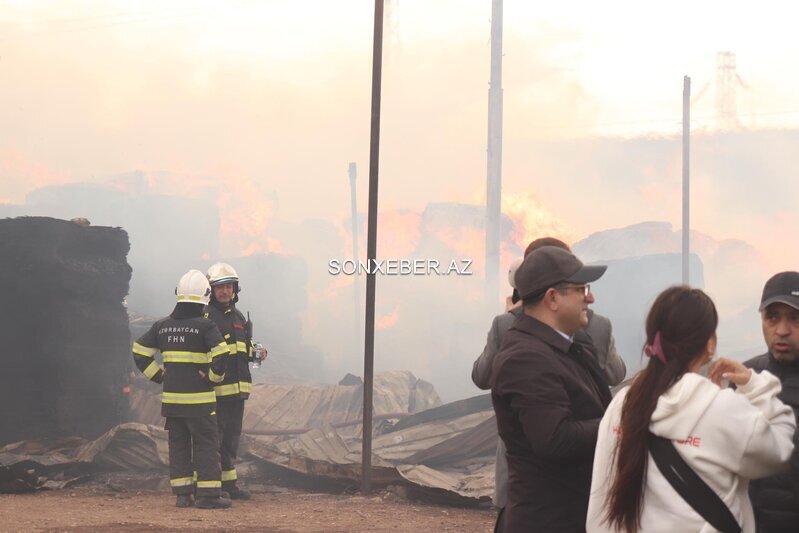 Bakıdakı dəhşətli yanğından FOTOLAR