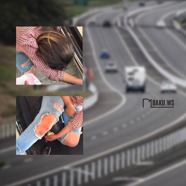 Bakıda xanım özünü maşınların altına ataraq "pul qazanır?" - VİDEO