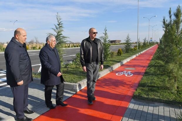 Ağdam şəhərinin daxili yollarında aparılan işlərlə tanışlıq - FOTO