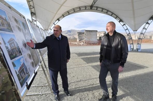 Prezident İlham Əliyev Ağdamın Qiyaslı kəndinin təməlini qoyub - FOTO