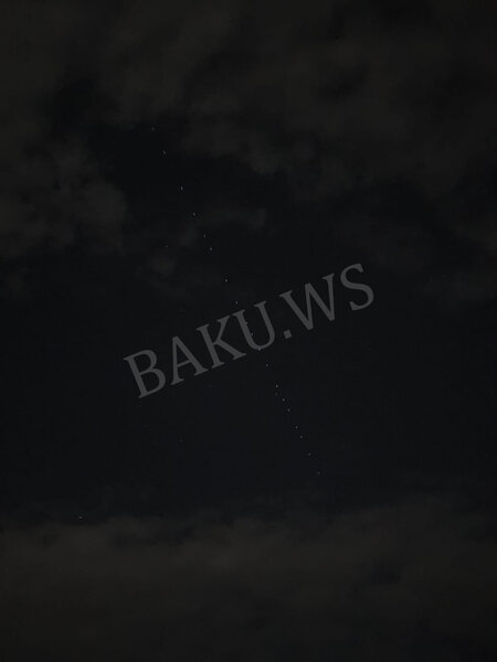 Bakı səmasında qeyri-adi işıqlar - VİDEO