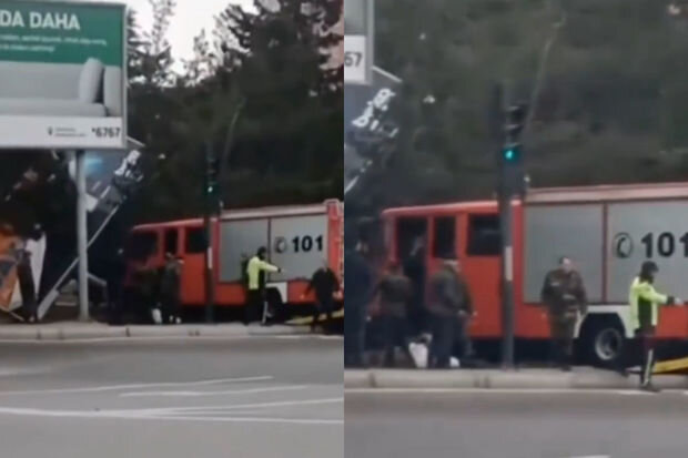 Yanğınsöndürən maşının yararsız hala saldığı reklam qurğusu demontaj edilib - YENİLƏNİB + VİDEO