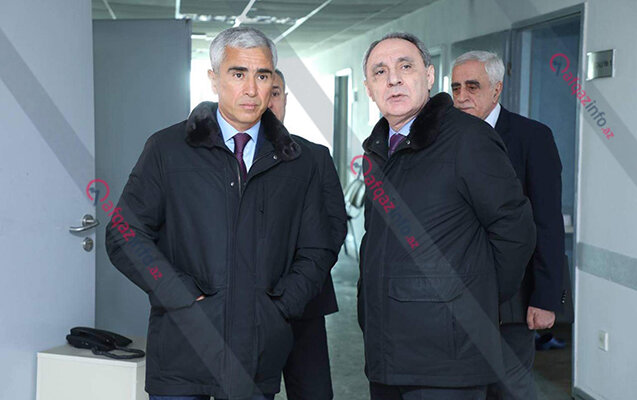 Rəsmilər yanğın yerinə getdilər - Foto