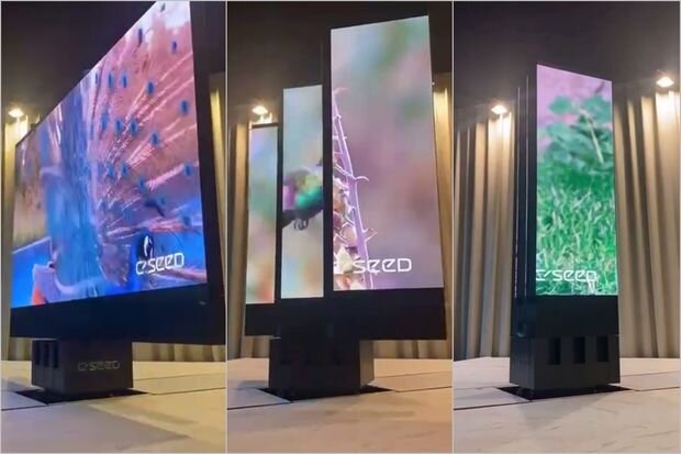 Yeni texnologiya möcüzəsi: Qatlanan televizor - VİDEO