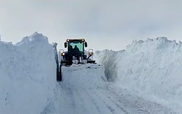 Kəlbəcərin qarlı yolları - Video