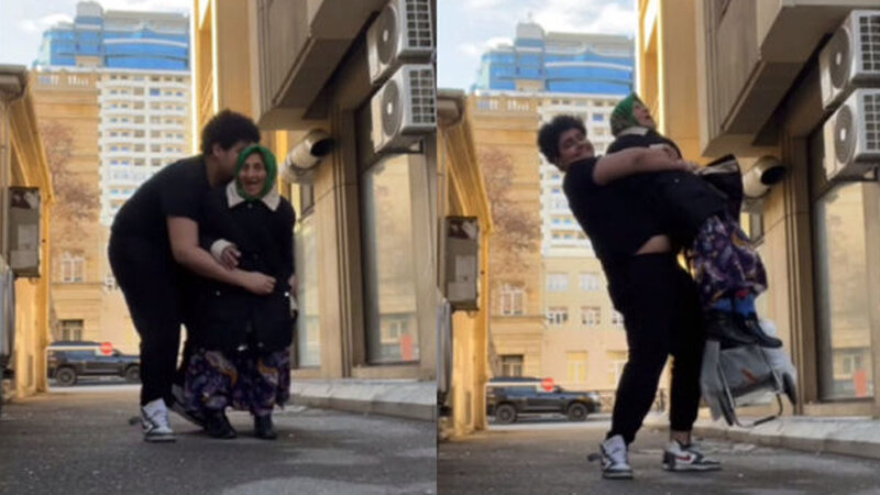 Küçədə insanları narahat edən yeniyetmənin atası biznesmendir - FOTO