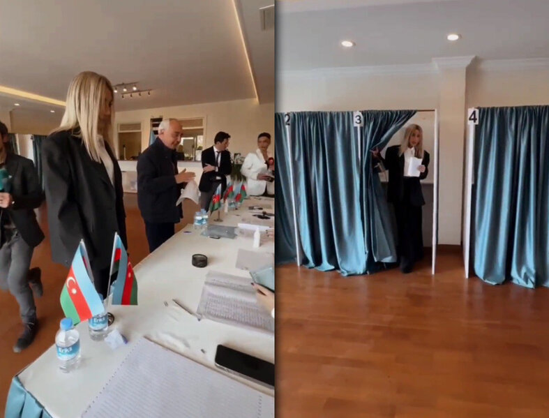 Röya Ayxan Türkiyədə səsverməyə qatıldı - VİDEO