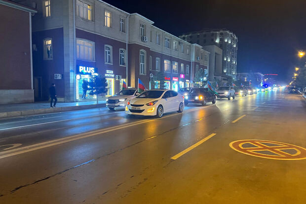 Naxçıvanda İlham Əliyevə dəstək yürüşü keçirilir - FOTO