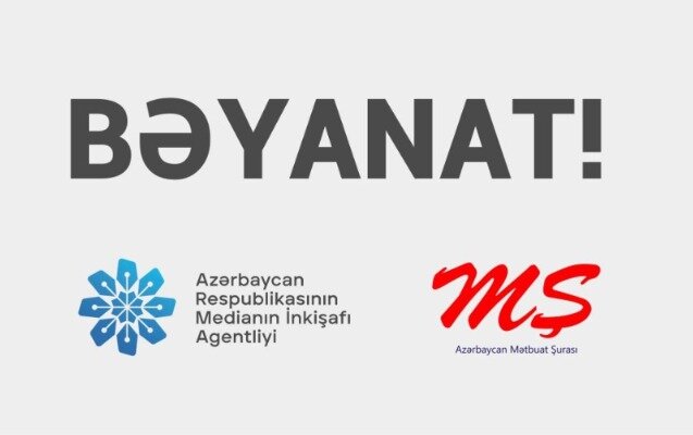 MEDİA və Mətbuat Şurası birgə bəyanat yaydı