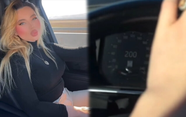 "Range Rover"i 200-lə sürdü, cəzalandırıldı - Video