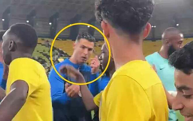 Ronaldo oğlunun bu hərəkətinə əsəbiləşdi - Video