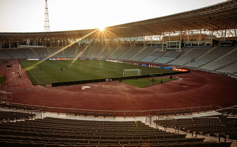 "Tofiq Bəhramov" stadionunda "Qarabağ"ın avrokubok oyunu üçün son tamamlanma işləri görülür