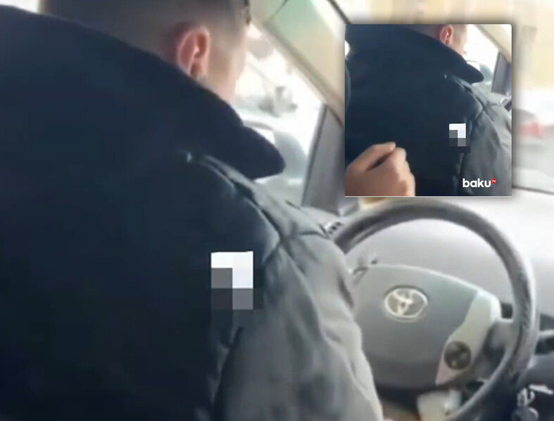 Taksi sürücüsü sükan arxasında yatdı: BDYPİ müraciət yaydı - VİDEO