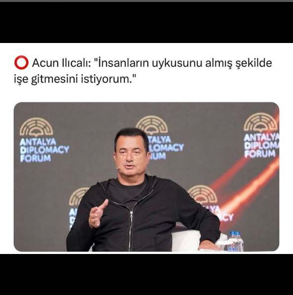 Acun Ilıcalı: "İnsanlar yuxusunu almış şəkildə işə getməlidir" - FOTO