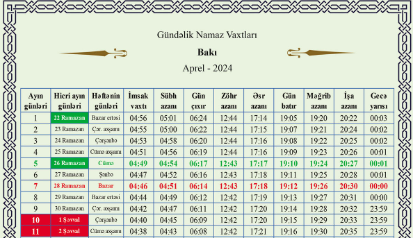 On bir ayın sultanı gəlir...
