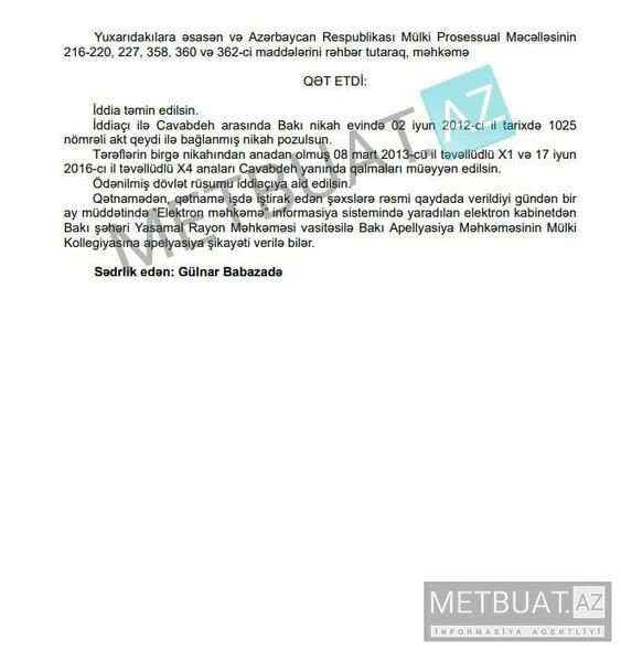 Qızının ailəsinin dağıldığı deyilən deputatın oğlu da boşandı - FOTO