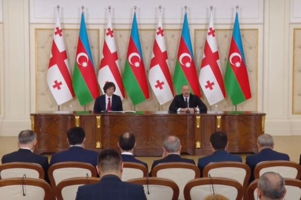 İlham Əliyev və İrakli Kobaxidze mətbuata bəyanatlarla çıxış ediblər - YENİLƏNİB + VİDEO