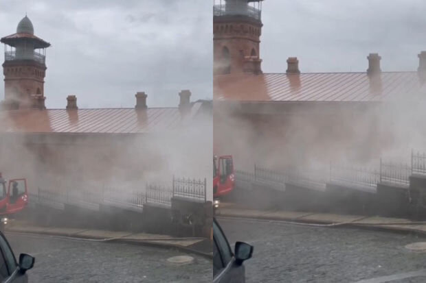 Tbilisidə yerləşən Cümə məscidində yanğın olub - VİDEO