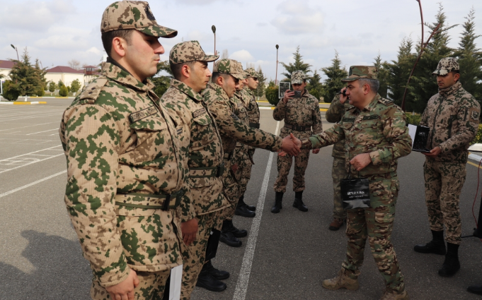 Hərbi Prokurorluq işçiləri DİN-in yüksək rütbəli vəzifəli şəxsləri ilə birgə hərbi hissələrdə olublar