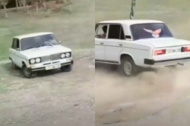 Şəkidə avtomobil bir neçə il əvvəl paylaşılan görüntüyə görə duracağa aparıldı