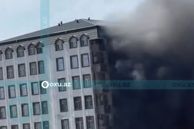 Xırdalanda yaşayış binasında baş verən yanğın söndürülüb - YENİLƏNİB + VİDEO