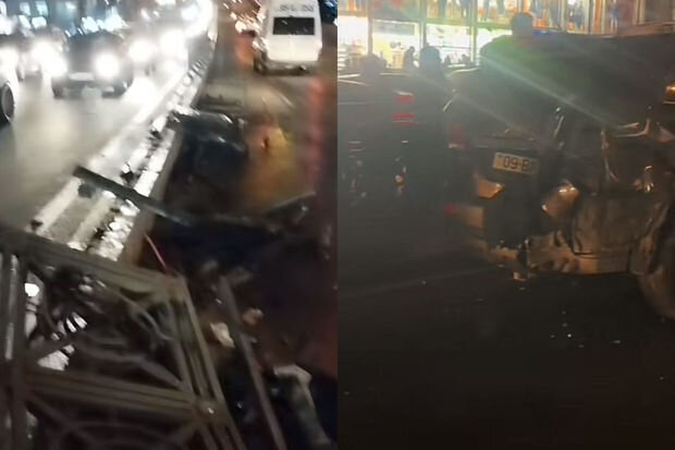 Bakıda zəncirvari yol-nəqliyyat hadisəsi baş verib - VİDEO