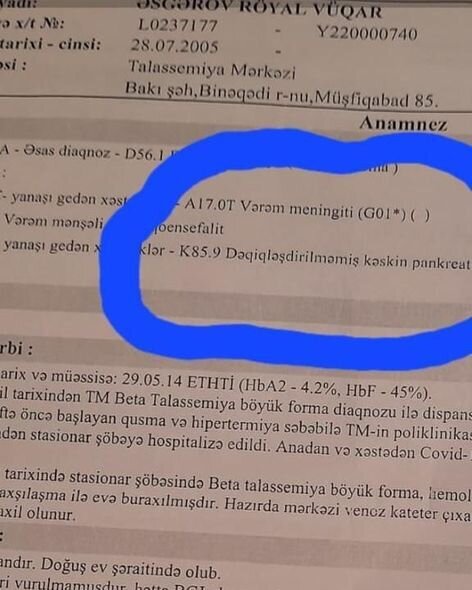 17 yaşlı Röyalın dəstəyə ehtiyacı var - FOTO