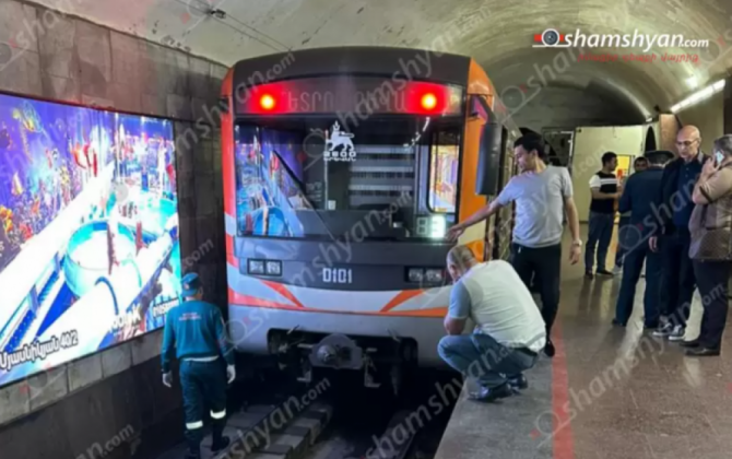 Qarabağdan köçmüş hayk İrəvanın "Andranik" metro stansiyasında özünü qatarın altına atdı...-VİDEO
