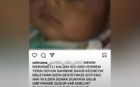 Uşaq fotosu paylaşır, "xəstədir" deyib PUL YIĞIR - VİDEO