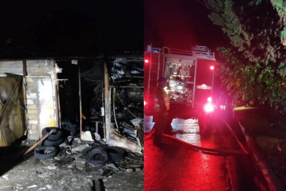 Qaxda maşın sexində baş verən yanğın söndürülüb