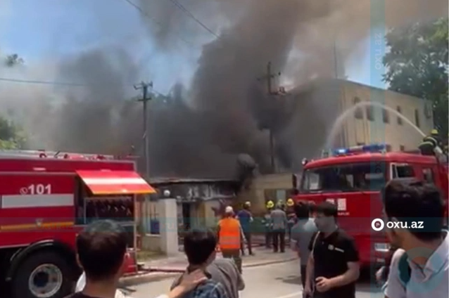 Göyçayda kafedə baş verən yanğın söndürülüb