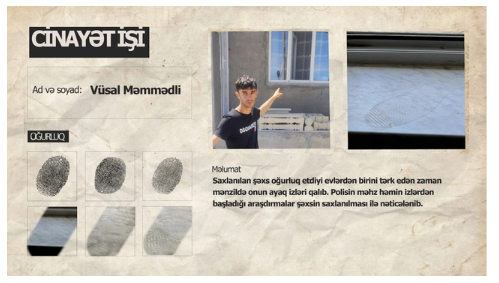 Bakıda oğrunu ayaq izləri ələ verdi