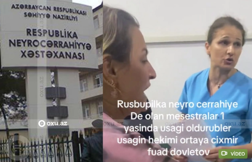 Bakıda iki yaşlı körpə xəstəxanada öldü