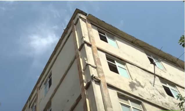 90 ailənin yaşadığı binada TƏHLÜKƏLİ VƏZİYYƏT