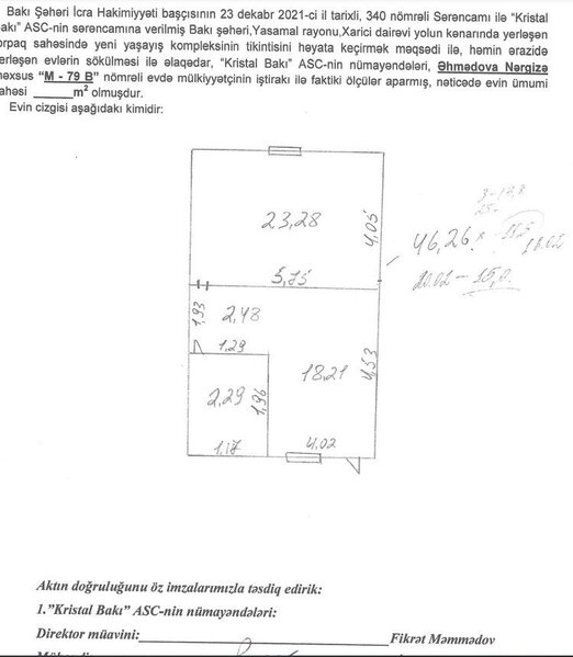 ""Kristal Bakı" evimin söküntüsünə görə 11 min təklif edir, o pula nə edə bilərəm?" - ŞİKAYƏT