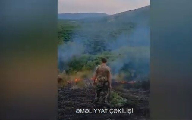 Qubadlıda yanğın oldu - Video