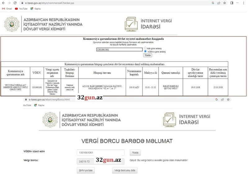 "Hyundai Xırdalan" MMC niyə vergi borcunu ödəmir?