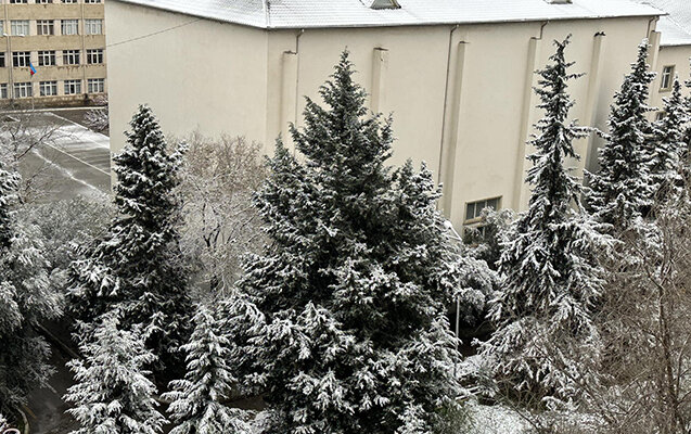 Bakıya ilk qar yağır - Video