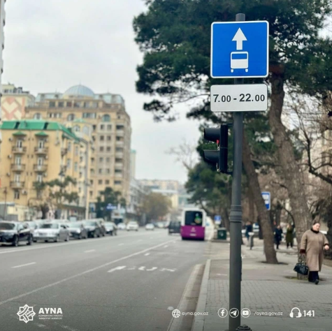 Bakının mərkəzi küçələrinin birində hərəkətin təşkilində dəyişiklik edildi