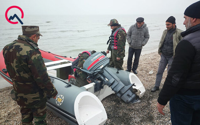 İtkin düşən balıqçıların axtarışı davam etdirilir - Video