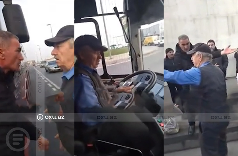 "BakuBus" sürücüsü ilə sərnişinlər arasında mübahisə