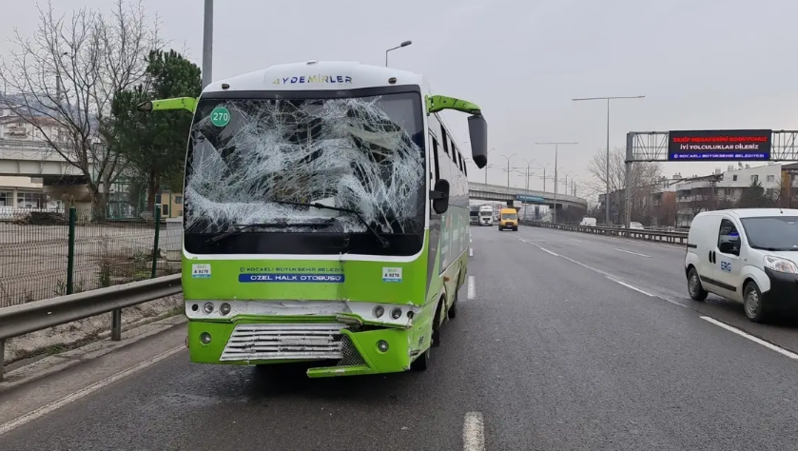 Avtobus sürücüsü sükan başında huşunu itirdi - VİDEO