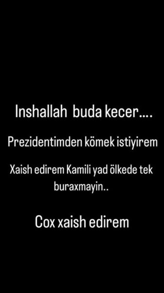 Gülaydan Kamil Zeynallı ilə bağlı müraciət